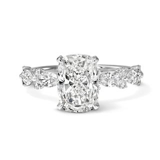 3 CT. T.W. Elongated Cushion-Cut Certified Lab-Grown Diamond Engagement Ring in 14K White Gold (F/VS2)