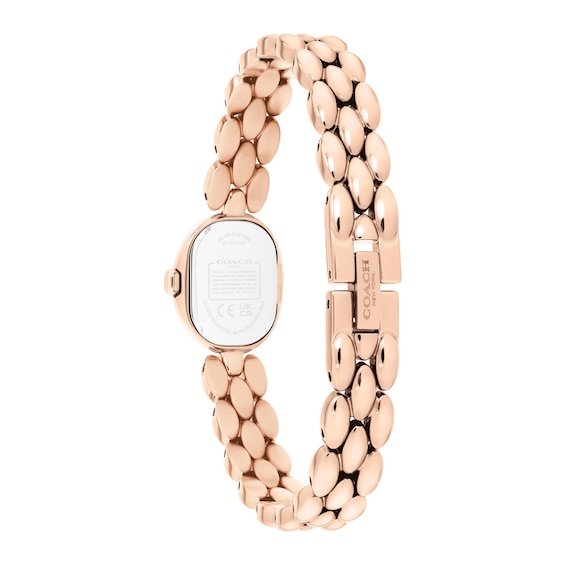 Ladies' Coach Sammy Rose-Tone IP Stainless Steel Watch with Ivory Dial (Model: 14504737)