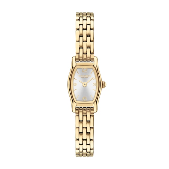 Ladies' Coach Greta Gold-Tone IP Stainless Steel Watch with Silver-Tone Dial (14504716)
