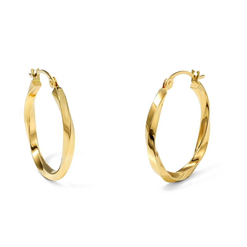 Main Image 1 of 20mm Twist Hoops in 10K Gold