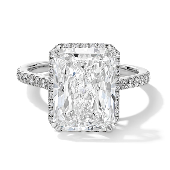 6-1/2 CT. T.w. Certified Radiant-Cut Lab-Grown Diamond Frame Engagement Ring in Platinum (F/Vs2)