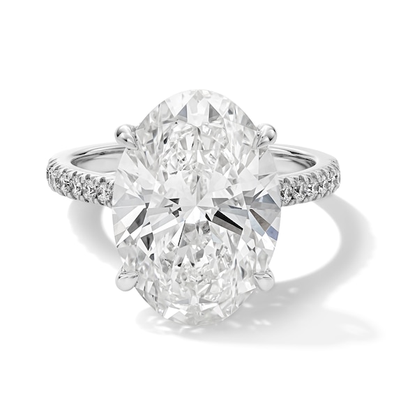 8-1/2 CT. T.w. Certified Oval Lab-Grown Diamond Engagement Ring in Platinum (F/Vs2)