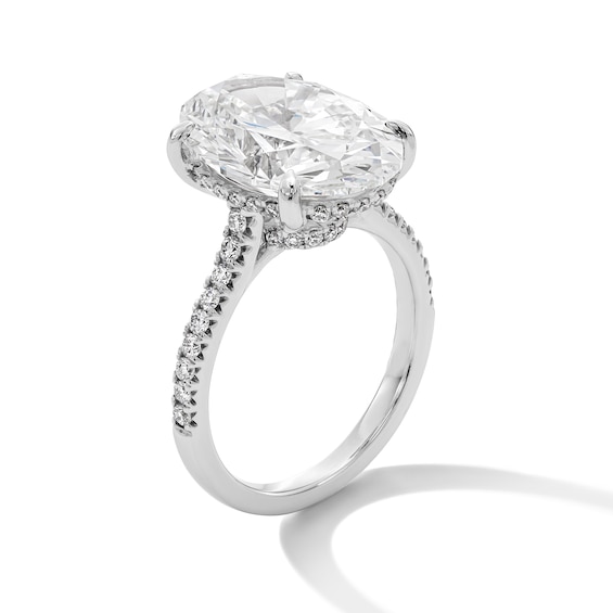 8-1/2 CT. T.w. Certified Oval Lab-Grown Diamond Engagement Ring in Platinum (F/Vs2)