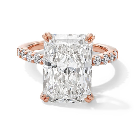 8-5/8 CT. T.w. Certified Radiant-Cut Lab-Grown Diamond Engagement Ring in 14K Rose Gold (F/Vs2)