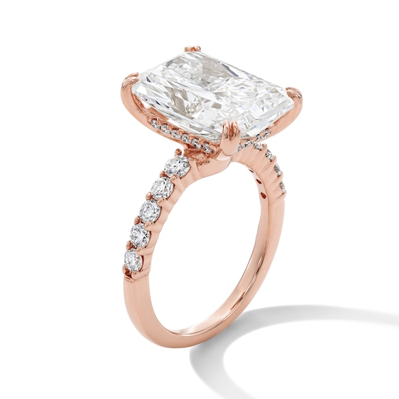 8-5/8 CT. T.w. Certified Radiant-Cut Lab-Grown Diamond Engagement Ring in 14K Rose Gold (F/Vs2)