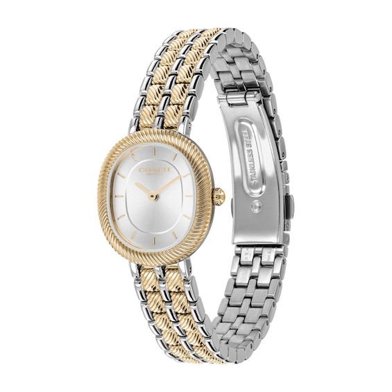 Ladies' Coach Harlow Two-Tone Stainless Steel Watch with Silver-Tone Dial Watch (Model: 14504701)