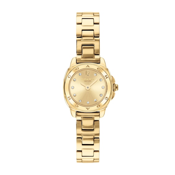 Ladies' Coach Kitt Gold-Tone IP Stainless Steel Watch with Gold-Tone Dial and Crystal Accents (14504728)