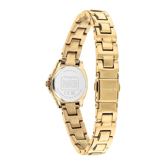 Ladies' Coach Kitt Gold-Tone IP Stainless Steel Watch with Gold-Tone Dial and Crystal Accents (14504728)