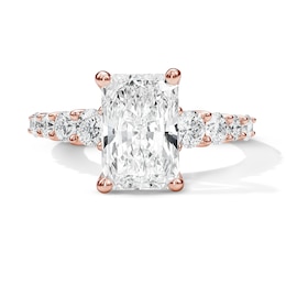 Classic Harmony 3-3/4 CT. T.W. Certified Radiant-Cut Lab-Grown Diamond Engagement Ring in 14K Rose Gold (F/VS2)