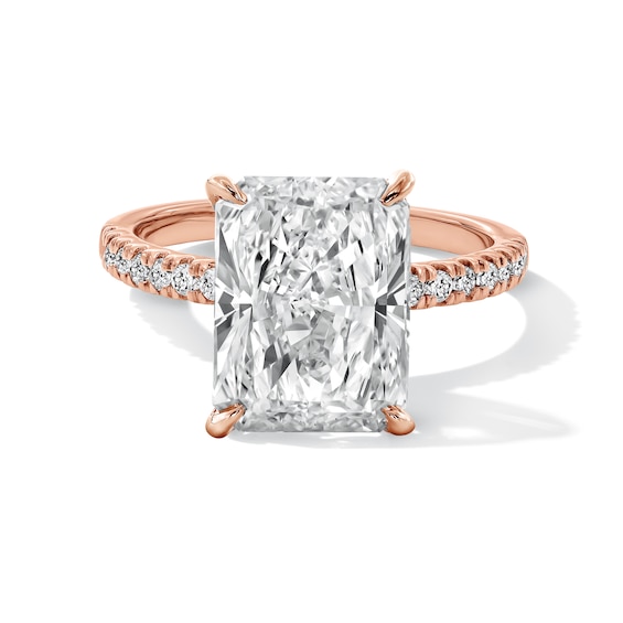 Classic Heirloom 4-1/4 CT. T.w. Certified Radiant-Cut Lab-Grown Diamond Engagement Ring in 14K Rose Gold (F/Vs2)
