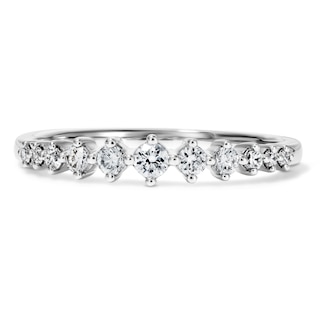 1/4 CT. T.W. Certified Lab-Grown Diamond Graduated Ring in 10K White Gold (F/VS2)
