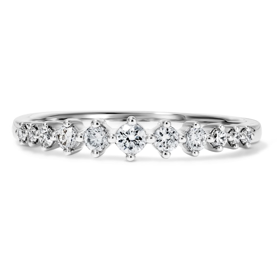 1/4 CT. T.W. Certified Lab-Grown Diamond Graduated Ring in 10K White Gold (F/VS2)