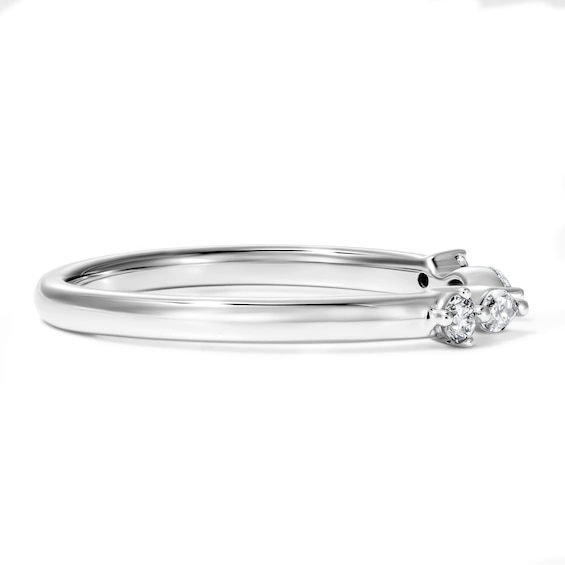 1/5 CT. T.w. Certified Marquise-Cut Lab-Grown Diamond Open Ring in 10K White Gold (F/Vs2)