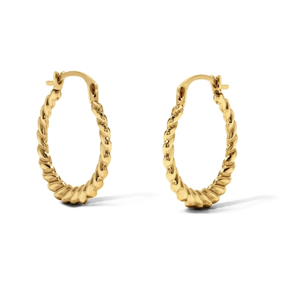 18.10mm Spiral Hoops in Hollow 10K Gold