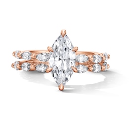 Classic Heirloom 2-1/2 CT. T.W. Certified Marquise-Cut Lab-Grown Diamond Bridal Set in 14K Rose Gold (F/VS2)