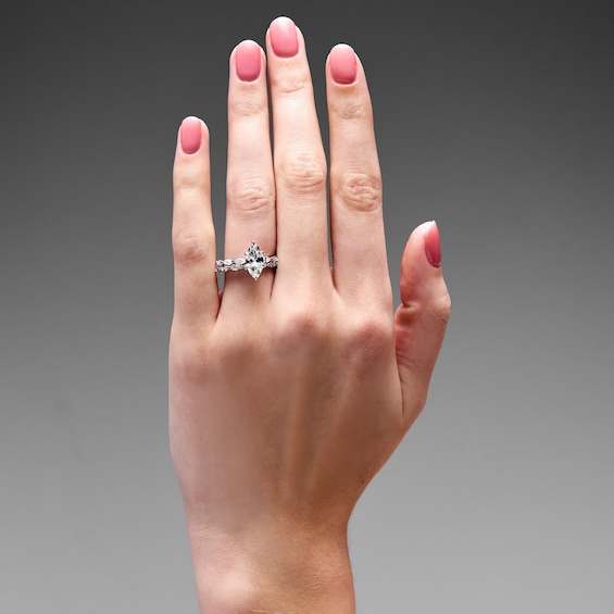2-1/2 CT. T.w. Certified Marquise-Cut Lab-Grown Diamond Bridal Set in 14K Rose Gold (F/Vs2)