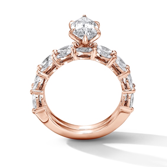 2-1/2 CT. T.w. Certified Marquise-Cut Lab-Grown Diamond Bridal Set in 14K Rose Gold (F/Vs2)