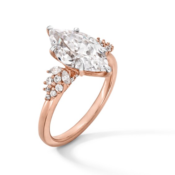3-1/3 CT. T.w. Certified Marquise-Cut Lab-Grown Diamond Engagement Ring in 14K Rose Gold (F/Vs2)