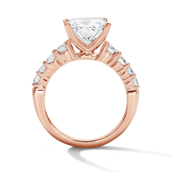 Classic Harmony 5-3/4 CT. T.w. Certified Radiant-Cut Lab-Grown Diamond Engagement Ring in 14K Rose Gold (F/Vs2)