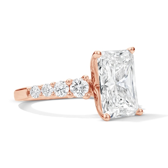 Classic Harmony 5-3/4 CT. T.w. Certified Radiant-Cut Lab-Grown Diamond Engagement Ring in 14K Rose Gold (F/Vs2)