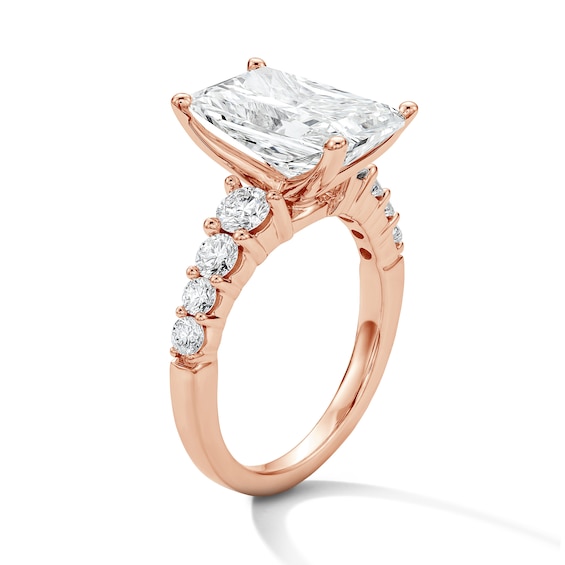 Classic Harmony 5-3/4 CT. T.w. Certified Radiant-Cut Lab-Grown Diamond Engagement Ring in 14K Rose Gold (F/Vs2)