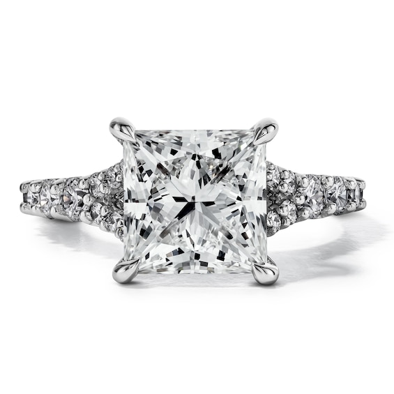 Classic Duet 4-1/4 CT. T.W. Certified Princess-Cut Lab-Grown Diamond Ring in 14K White Gold (F/VS2)