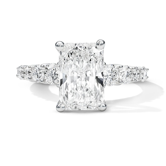 Classic Harmony 3-3/4 CT. T.w. Certified Radiant-Cut Lab-Grown Engagement Ring in Platinum (F/Vs2)