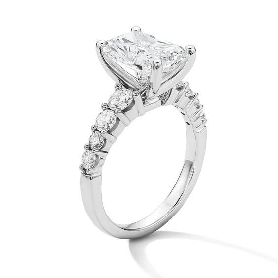 Classic Harmony 3-3/4 CT. T.w. Certified Radiant-Cut Lab-Grown Engagement Ring in Platinum (F/Vs2)