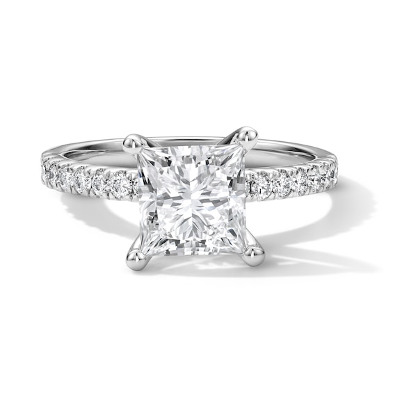 Classic Heirloom 2-1/4 CT. T.W. Certified Princess-Cut Lab-Grown Diamond Engagement Ring in Platinum (F/VS2)