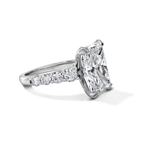 Classic Harmony 9-1/4 CT. T.w. Certified Radiant-Cut Lab-Grown Diamond Engagement Ring in 14K White Gold (F/Vs2)