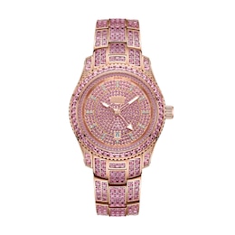 Men's JBW Jet Setter GMT Pink Gold 18K Rose Gold-Plated Stainless Steel Watch (Model: J6413C)
