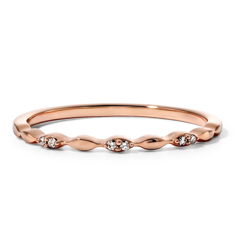 Main Image 1 of Lab-Grown Diamond Accent Stackable Band in 10K Rose Gold (F/VS2)