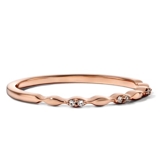Lab-Grown Diamond Accent Stackable Band in 10K Rose Gold (F/Vs2)