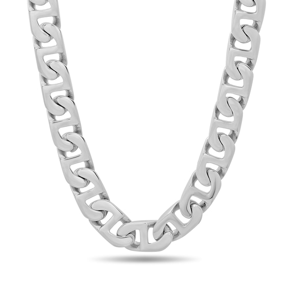 6.5mm Mariner Chain Necklace in Stainless Steel - 24"