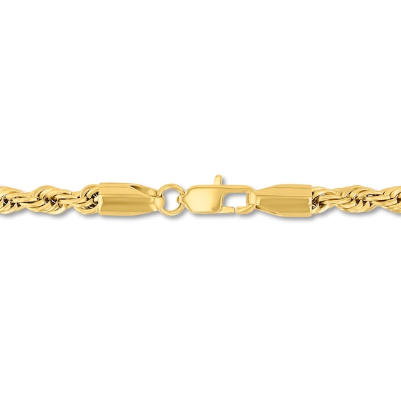 5.0mm Rope Chain Necklace in Yellow Ion-Plated Solid Stainless Steel - 22"