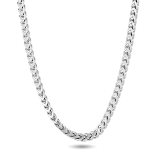 3mm Franco Chain Necklace in Stainless Steel - 22"