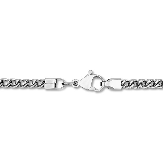 3mm Franco Chain Necklace in Stainless Steel - 22"