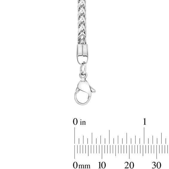 3mm Franco Chain Necklace in Stainless Steel - 22"