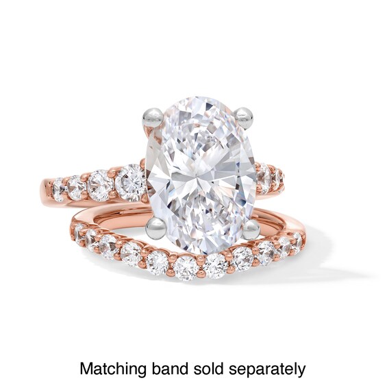 Classic Harmony 5-3/4 CT. T.w. Certified Oval Lab-Grown Diamond Engagement Ring in 14K Rose Gold (F/Vs2)