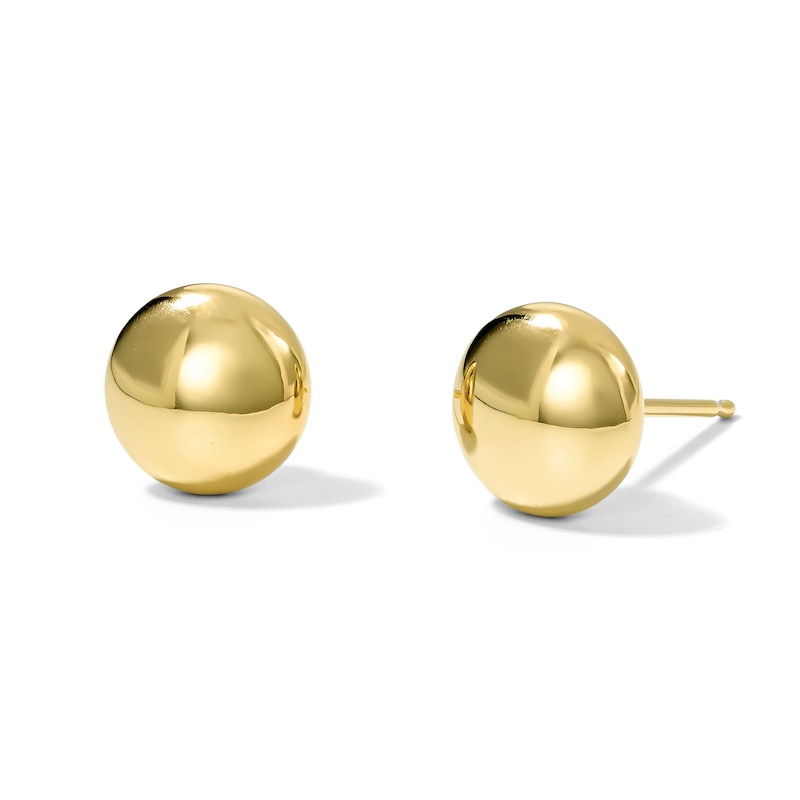 Main Image 1 of 7.0mm Button Stud Earrings in 10K Gold
