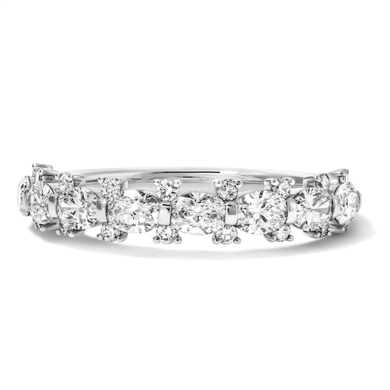 1 CT. T.w. Oval Lab-Grown Diamond Lace Ring in 14K White Gold (F/Vs2)