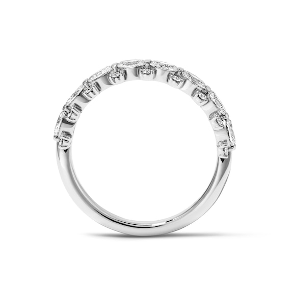 1 CT. T.w. Oval Lab-Grown Diamond Lace Ring in 14K White Gold (F/Vs2)
