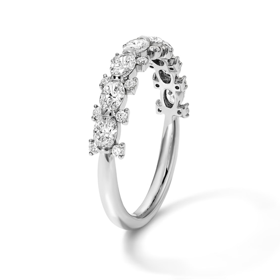 1 CT. T.w. Oval Lab-Grown Diamond Lace Ring in 14K White Gold (F/Vs2)