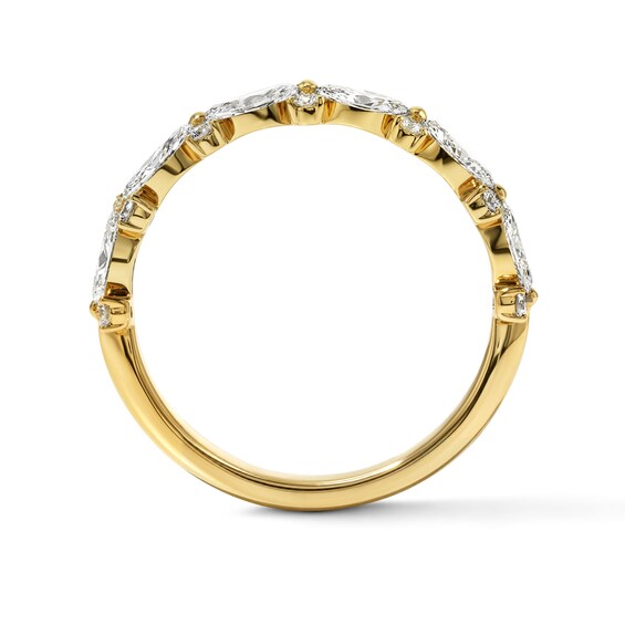 1 CT. T.w. Alternating Marquise and Round Lab-Grown Diamond Band in 14K Gold