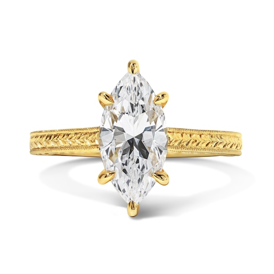 2 CT. T.w. Certified Marquise-Cut Lab-Grown Diamond Solitaire Engagement Ring in 14K Gold (F/Vs2)