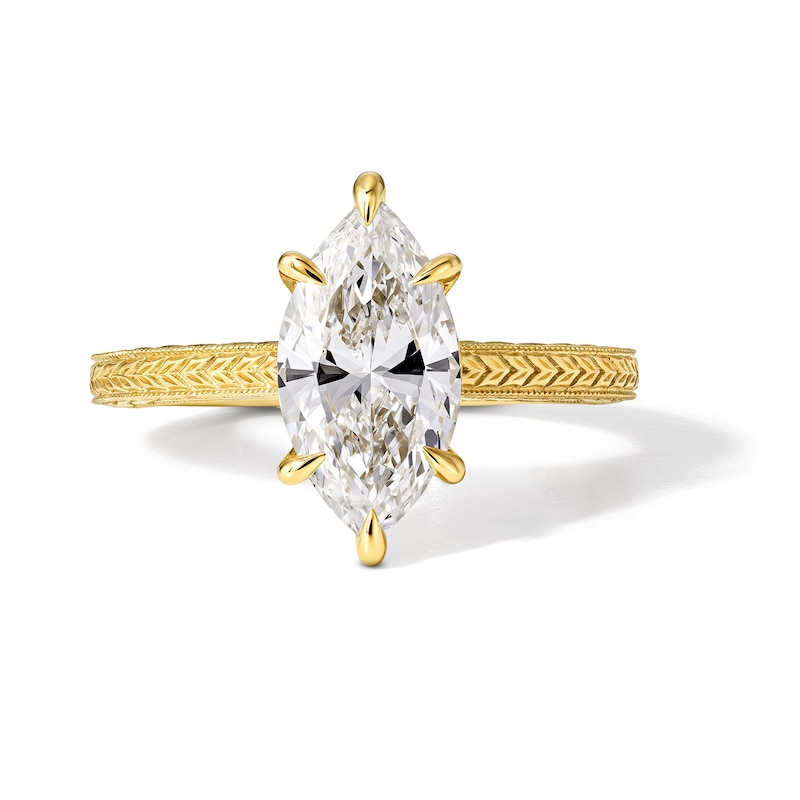 Main Image 1 of 2 CT. T.W. Certified Marquise-Cut Lab-Grown Diamond Solitaire Engagement Ring in 14K Gold (F/VS2)