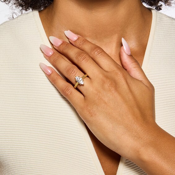 2 CT. T.w. Certified Marquise-Cut Lab-Grown Diamond Solitaire Engagement Ring in 14K Gold (F/Vs2)