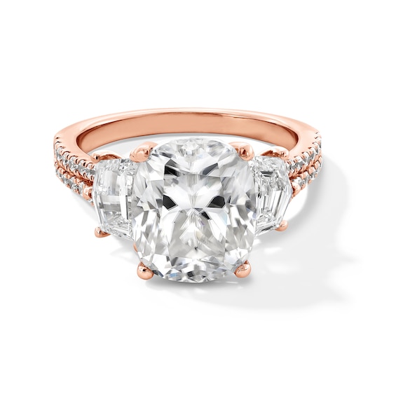 6-1/4 CT. T.w. Cushion and Shield-Cut Certified Lab-Grown Diamond Engagement Ring in 14K Rose Gold (F/Vs2)