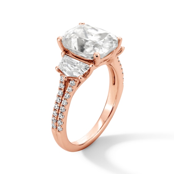 6-1/4 CT. T.w. Cushion and Shield-Cut Certified Lab-Grown Diamond Engagement Ring in 14K Rose Gold (F/Vs2)