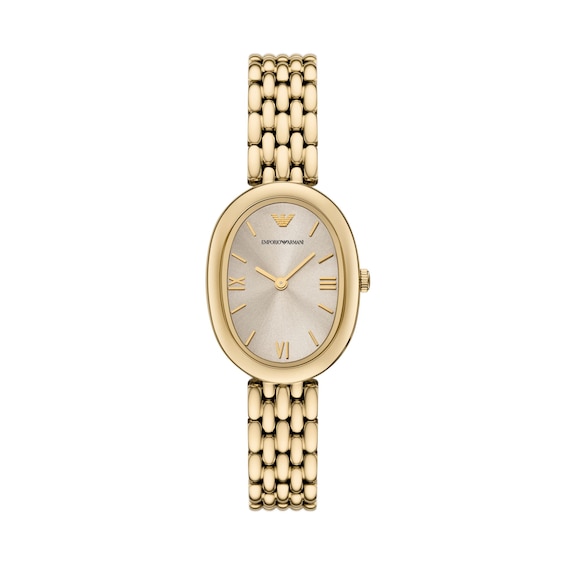 Ladies' Emporio Armani Sinfonia Gold-Tone Stainless Steel Watch with Gray Dial (Ar11707)